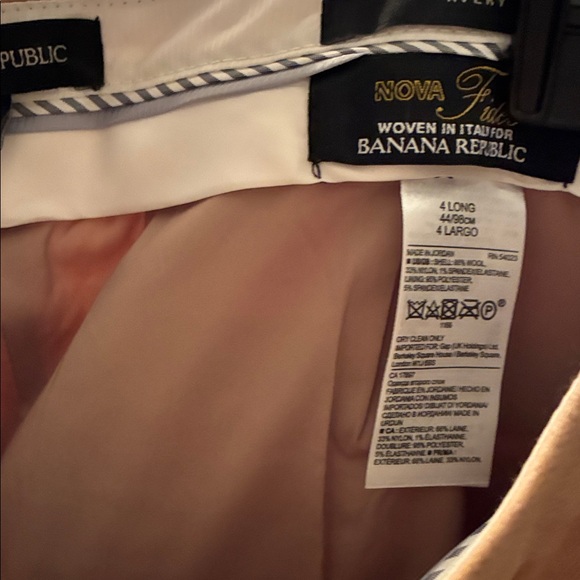 Banana Republic Men's Tan Italian Brushed Flannel Chinos size 4L - NWT - Picture 5 of 7